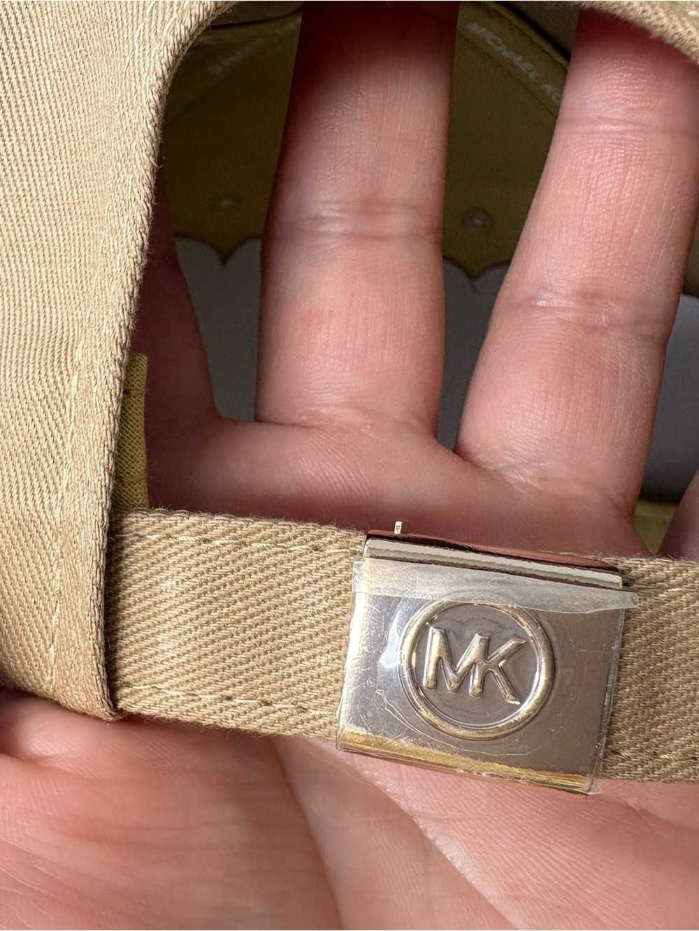 Michael Kors Logo Baseball Hat Khaki-One Size And Adjustable - Picture 6 of 8